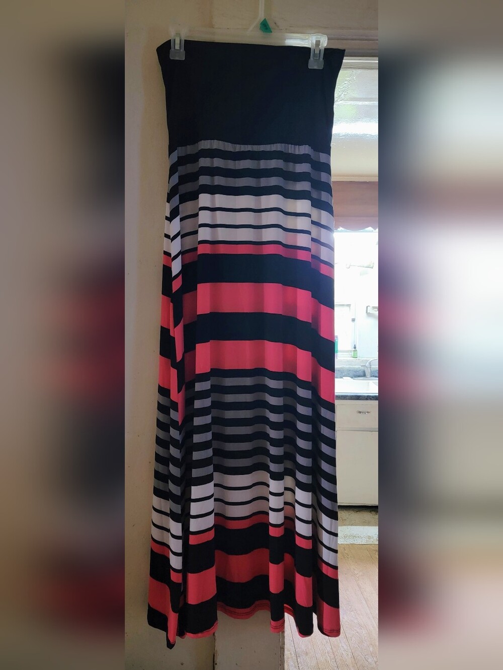 New Directions Striped Maxi Dress XL